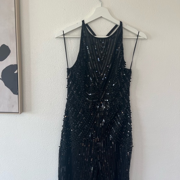 by the way. Black Sequin Jumpsuit M - Picture 5 of 12